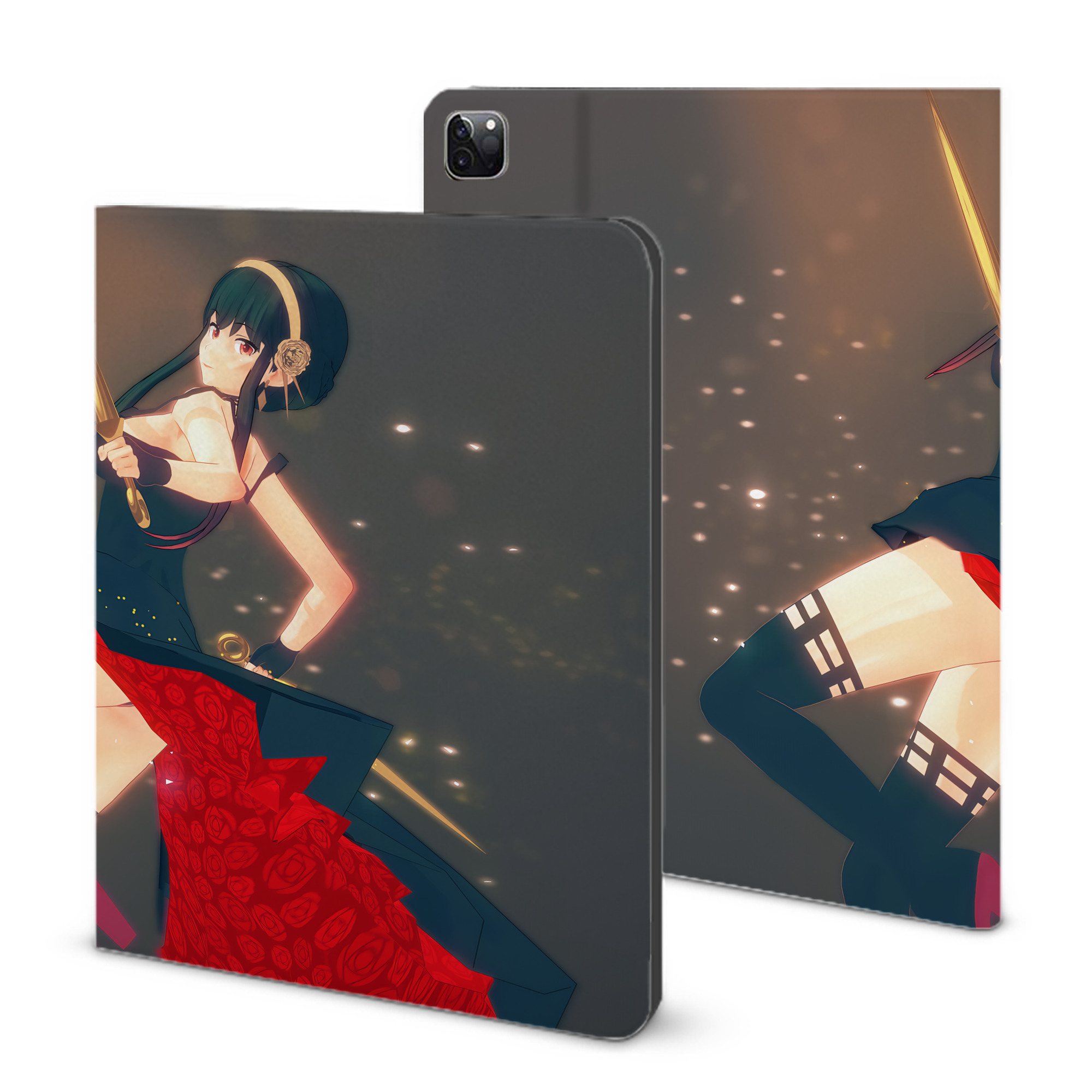 （画像用） SPY×FAMILY间谍家家酒 IPad ケース ブック型 PUレザー TPU 耐衝撃 軽量 薄型 ペン収納なし 全面保護 IPad 各モデル対応